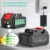 Two battery packs for a power tool, one is charging. Produktbild-Vorschau