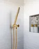 BELIANI Handbrause Gold Metall Rund Stab 1 Strahlart Modern Produktbild-Vorschau 2