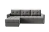 GUTTO Ecksofa mit Schlaffunktion Grau IVIO I aus Velour Produktbild-Vorschau 5