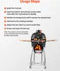 VEVOR Kamado gril, keramický gril, udírňa Ø 450 mm, s Náhľad obrázku produktu 6