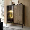 Vitrína Lagos 126 cm 2D dvoudveřová - moderní skleněná Náhled obrázku produktu 1