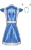 Galaktisches Damen Space Girl Kostüm – Gr. L - Metallic Produktbild-Vorschau 3