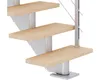 Pertura Mittelholmtreppe Alena Eiche Leimholz Perlgrau Produktbild-Vorschau 2