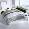 Baumwolle Bettwäsche Set 135x200 cm 80x80 cm Grau Grün Produktbild-Vorschau 2