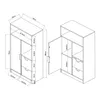 Badezimmerschrank 'Namsskogan' 100x50x25cm Walnussoptik Produktbild-Vorschau 3