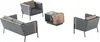 Arbeitszimmer Leder Sitzmöbel Designer 2-Sitzer 2x Produktbild-Vorschau 3