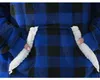 Verk 24558 Oversized tv-hoodie met ruitjesmotief, blauw Productafbeelding-voorbeeld 10