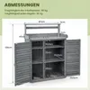 COSTWAY Pflanztisch mit Unterschrank, Arbeitsplatte & Produktbild-Vorschau 3
