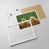 Gerahmtes Poster - Weißer Rahmen - Luftaufnahmen Weg Wald - Produktbild-Vorschau 4
