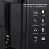 A close-up view of the back panel of a television, showing various ports and a diagram illustrating connectivity options. Produktbild-Vorschau