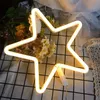 LED Neon Schild Stern Gelb 28.5x28.5cm - Weihnachtsdeko Produktbild-Vorschau 5