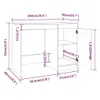 vidaXL Scrivania Grigio Sonoma 100x50x76 cm Materiale a Anteprima dell’immagine prodotto 7