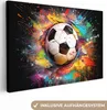 Leinwand Bilder 120x80 cm - Graffiti Fußball, moderne Produktbild-Vorschau 1