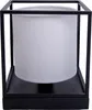 Lampe de table, textile blanc, noir, H 17 cm Voir les images du produit 24