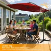 Parasol Izrielar 3,5 m rouge – Grand parasol de terrasse Voir les images du produit 5