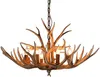 Lampa wisząca z 6 żarówkami  Lampa z rogami jelenia, Podgląd zdjęcia produktu 1