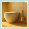 Relaxdays Toilettenbürste Wandmontage, zum Kleben, HxBxT: Produktbild-Vorschau 2