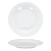 Two views of a white ceramic plate against a white background. Anteprima dell’immagine prodotto