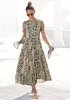 LASCANA Maxikleid mit Animalprint und kurzer Knopfleiste Produktbild-Vorschau 3