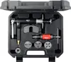 A black plastic case containing a set of brake caliper tools. Produktbild-Vorschau