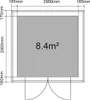 WPC Gartenhaus Modell Ligno White 8,4 m² Produktbild-Vorschau 13