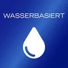 A blue background with white text and a white water drop icon. Produktbild-Vorschau