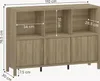 Sideboard 'Lukkodso' mit 3 Türen und 6 Fächern 77 x 110 x Produktbild-Vorschau 4