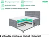MEBLINI Boxspringbett Elektrisch Verstellbar - Gepolstert Produktbild-Vorschau 6