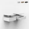 Lot de 2 tables de chevet murales avec tiroir pour la Voir les images du produit 1