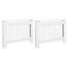 vidaXL Heizkörperabdeckung 2 Stk. Weiß Holzwerkstoff 112 cm Produktbild-Vorschau 1