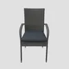 A single gray wicker chair with a dark gray cushion, presented on a plain light gray background. Produktbild-Vorschau