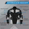 Herren Motorradjacke aus Textil mit 4CE-Protektoren & 8 Produktbild-Vorschau 4