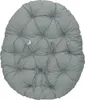 A gray tufted cushion for a chair, shown from above on a white background. Náhled obrázku produktu