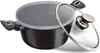A black pot with a clear glass lid is shown from a diagonal angle against a white background. Produktbild-Vorschau