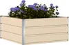 vidaXL Fioriera avorio 100 x 100 x 45 cm in acciaio Anteprima dell’immagine prodotto 3