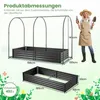 COSTWAY 3 w 1 – podwyższona grządka metalowa z szklarnią, Podgląd zdjęcia produktu 3