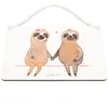 Mr. & Mrs. Panda Schild Faultier Pärchen DIN A5 - Produktbild-Vorschau 2