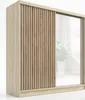 Schwebetürenschrank, 2-türig Schrank mit Spiegel und Produktbild-Vorschau 2