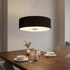 Hängeleuchte, Textilschirm, Glas satiniert, H 110 cm Produktbild-Vorschau 4