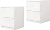Two white nightstands with two drawers each, shown from a three-quarter angle. Produktbild-Vorschau
