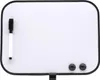 A whiteboard with a marker and two magnets attached. Produktbild-Vorschau