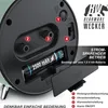 The back of a BEARWARE alarm clock is shown, highlighting its battery compartment and control buttons. Produktbild-Vorschau