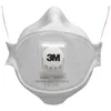 A white 3M Aura 9332+ FFP3 respirator mask with a white exhalation valve is shown against a white background. Produktbild-Vorschau