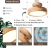 Nordic Wooden Ceiling Light, Round Semi Flush Mount Produktbild-Vorschau 8