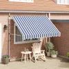 vidaXL Ručne zatiahnuteľná markíza 300 cm Modrá/biela Náhľad obrázku produktu 1