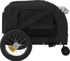 vidaXL Fahrradanhänger Hunde Schwarz Oxford-Gewebe und Produktbild-Vorschau 6