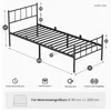 Bett 90 x 200 cm, Bettgestell Metall mit Kopfteil, Produktbild-Vorschau 2