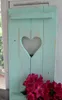 Landhaus Fensterladen AQUA mit Herz, Shabby antique Produktbild-Vorschau 5