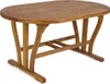Ausziehbarer ovaler Gartentisch aus Holz 90x150–200 Noemi Produktbild-Vorschau 1