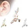 Helix Piercing „Perlmutt Blume mit Zirkonia“ Klar Produktbild-Vorschau 2
